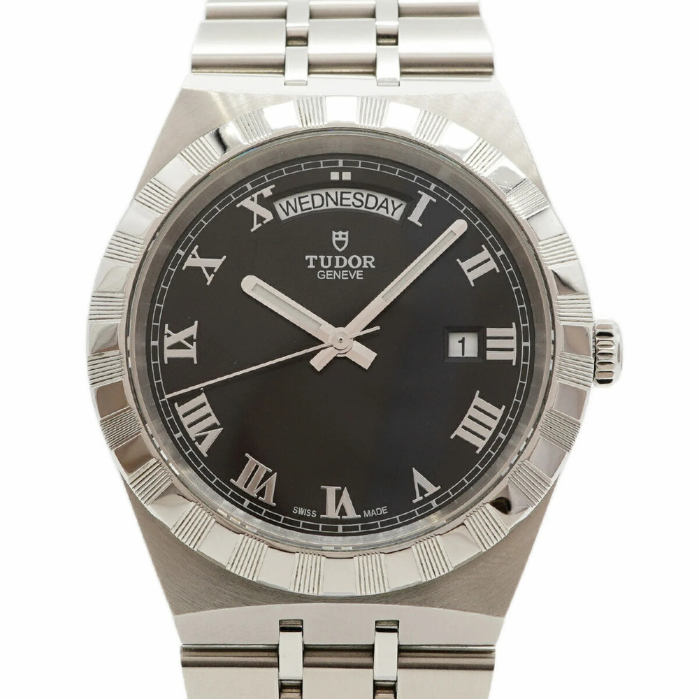 Tudor Royal Day-Date 28600 Black Dial Men's Watch